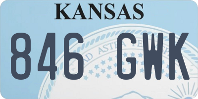 KS license plate 846GWK
