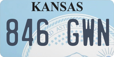 KS license plate 846GWN