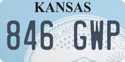 KS license plate 846GWP