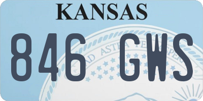 KS license plate 846GWS