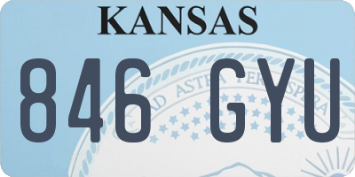KS license plate 846GYU