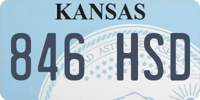KS license plate 846HSD