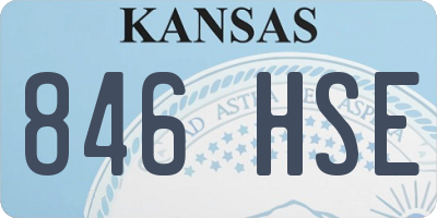 KS license plate 846HSE
