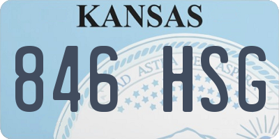KS license plate 846HSG