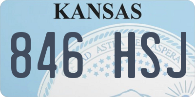 KS license plate 846HSJ