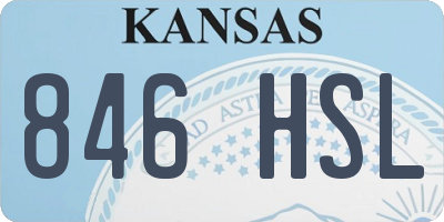 KS license plate 846HSL