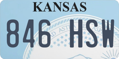 KS license plate 846HSW