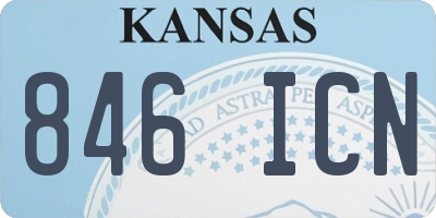 KS license plate 846ICN