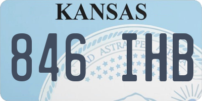 KS license plate 846IHB