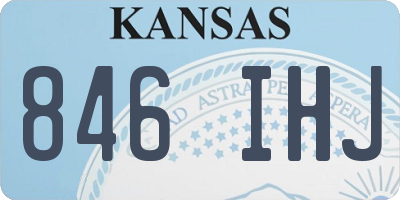 KS license plate 846IHJ