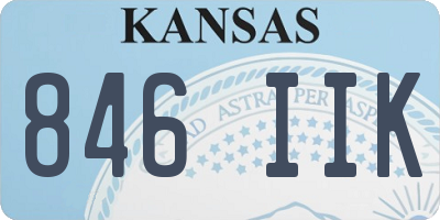 KS license plate 846IIK
