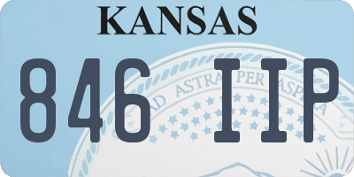 KS license plate 846IIP
