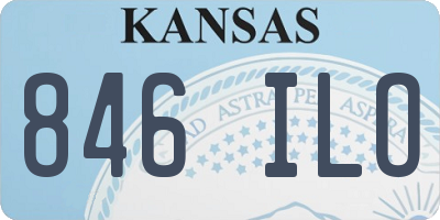 KS license plate 846ILO