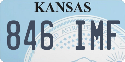 KS license plate 846IMF