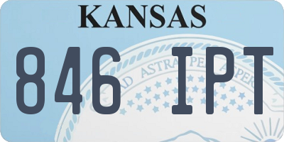 KS license plate 846IPT