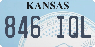 KS license plate 846IQL