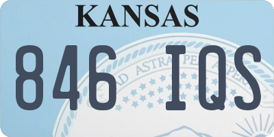 KS license plate 846IQS