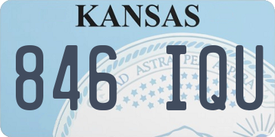 KS license plate 846IQU