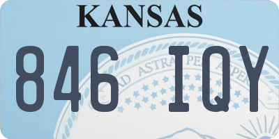 KS license plate 846IQY