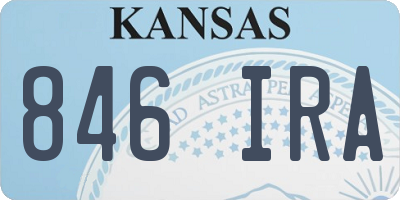 KS license plate 846IRA