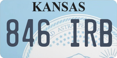 KS license plate 846IRB