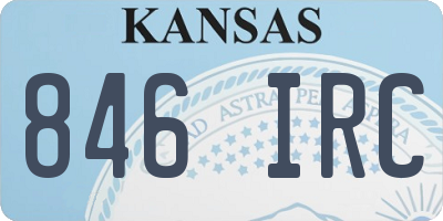 KS license plate 846IRC