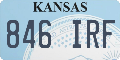 KS license plate 846IRF
