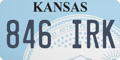 KS license plate 846IRK
