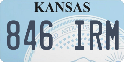 KS license plate 846IRM