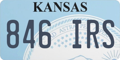 KS license plate 846IRS