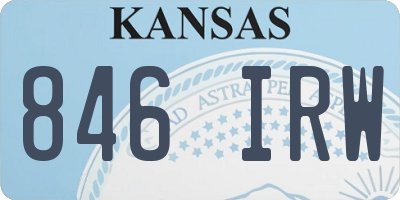 KS license plate 846IRW