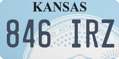 KS license plate 846IRZ