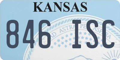 KS license plate 846ISC
