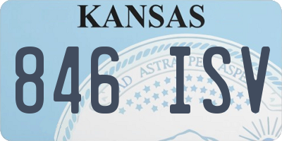 KS license plate 846ISV