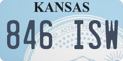 KS license plate 846ISW
