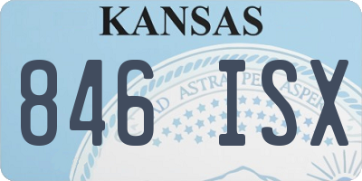 KS license plate 846ISX