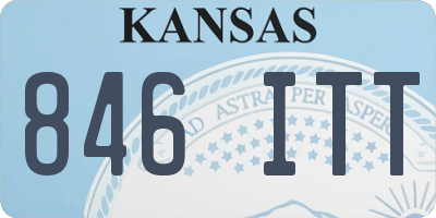 KS license plate 846ITT