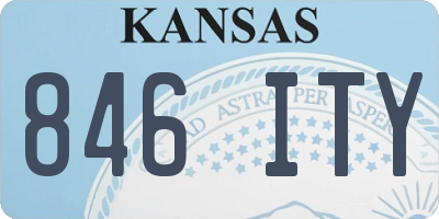 KS license plate 846ITY