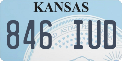 KS license plate 846IUD