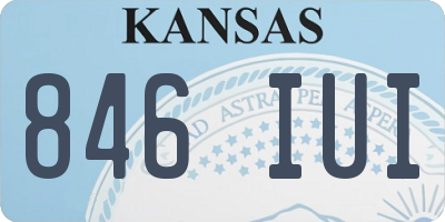 KS license plate 846IUI