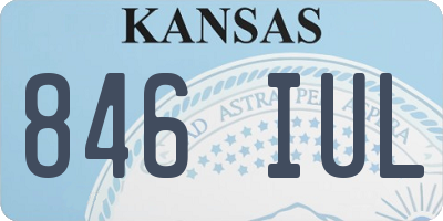 KS license plate 846IUL