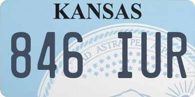 KS license plate 846IUR