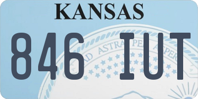KS license plate 846IUT