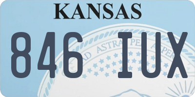 KS license plate 846IUX