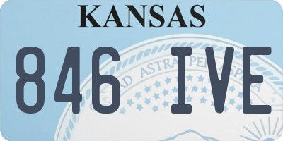 KS license plate 846IVE