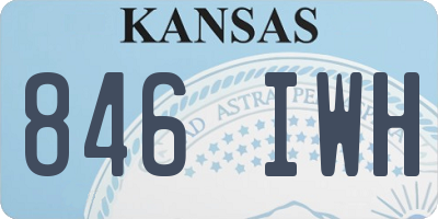 KS license plate 846IWH