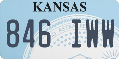 KS license plate 846IWW