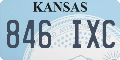 KS license plate 846IXC