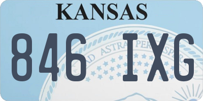 KS license plate 846IXG