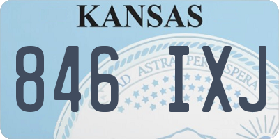 KS license plate 846IXJ